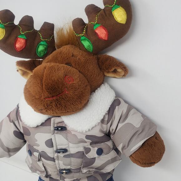 Build A Bear Large Moose themed Christmas stuffed animal with winter theme - Picture 5 of 6